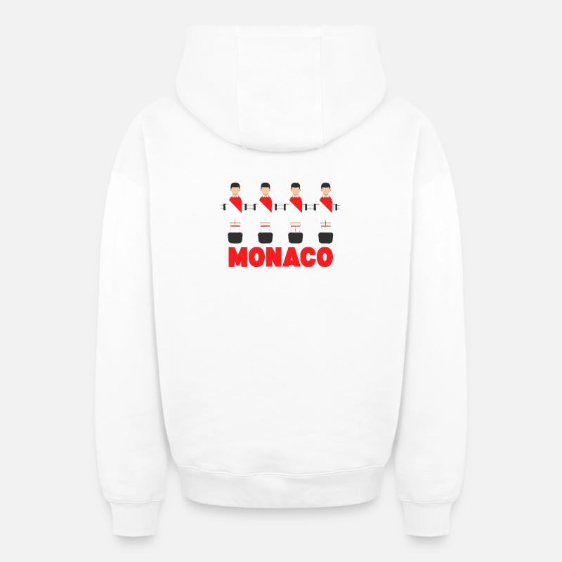 Monaco - Sweat à capuche unisexe zippé oversize épais SPREAD - blanc