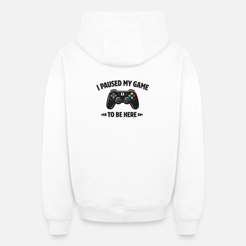 Conception de jeux - Sweat à capuche unisexe zippé oversize épais SPREAD - blanc
