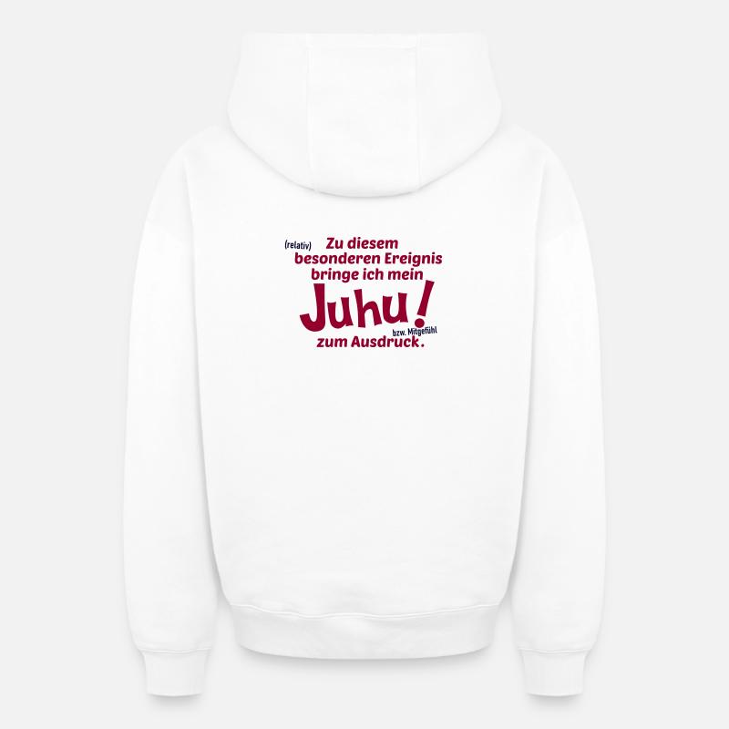 Allgemeines Ereignis - Oversized Heavyweight Unisex Zip Hoodie - Weiß