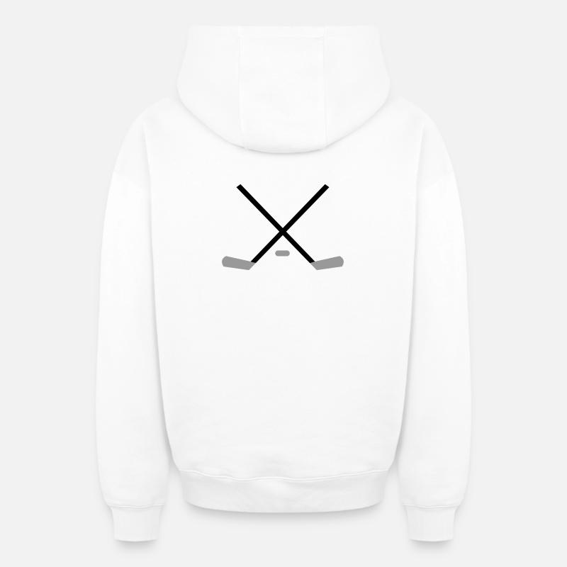 Hockey - Sweat à capuche unisexe zippé oversize épais SPREAD - blanc