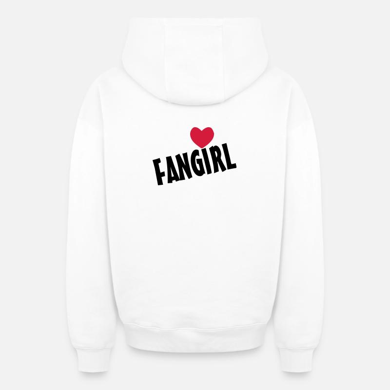 Fangirl Cadeau - Sweat à capuche unisexe zippé oversize épais SPREAD - blanc