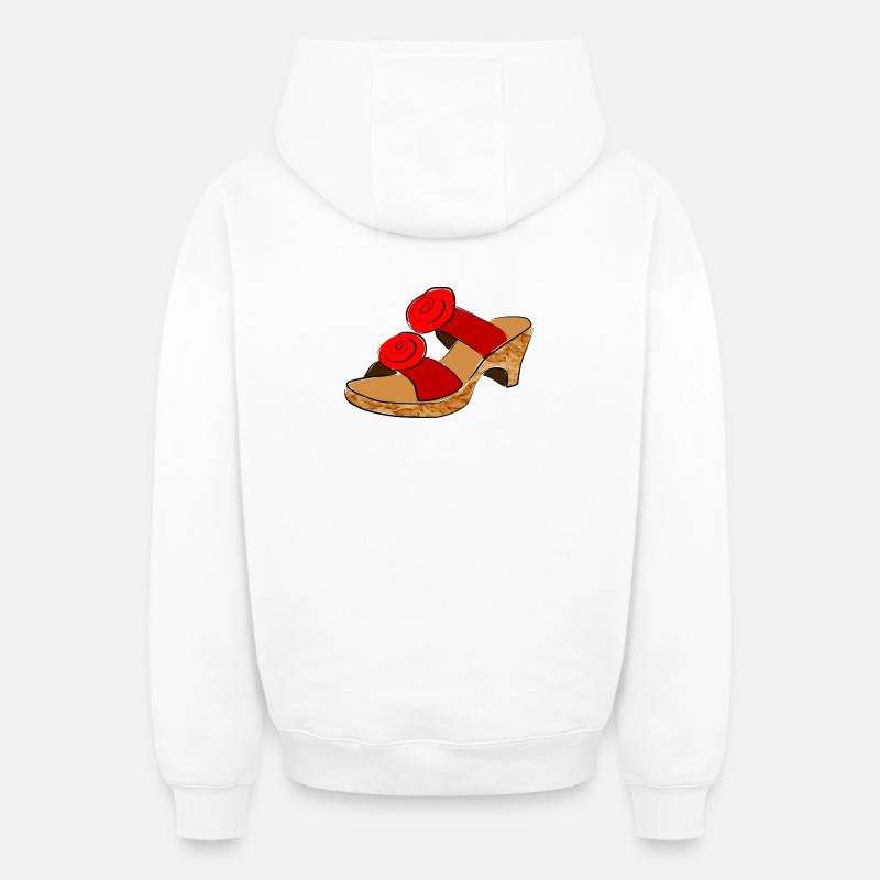 santal - Sweat à capuche unisexe zippé oversize épais SPREAD - blanc