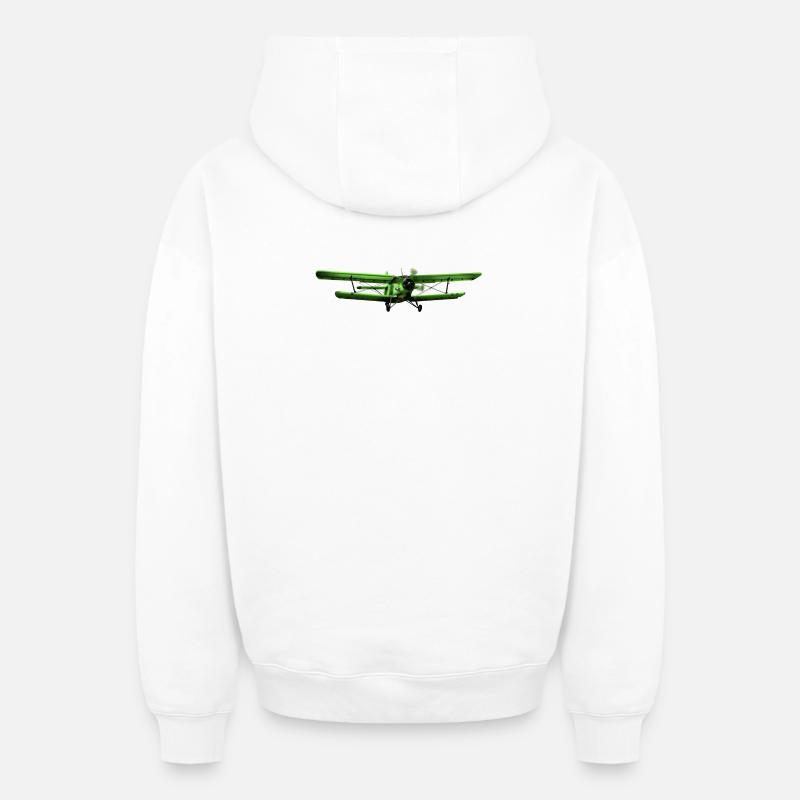 Antonov 2 - Sweat à capuche unisexe zippé oversize épais SPREAD - blanc