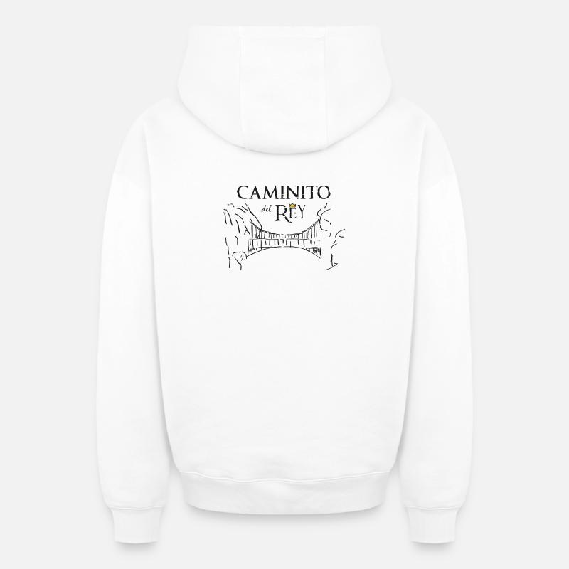 Caminito - Sweat à capuche unisexe zippé oversize épais SPREAD - blanc