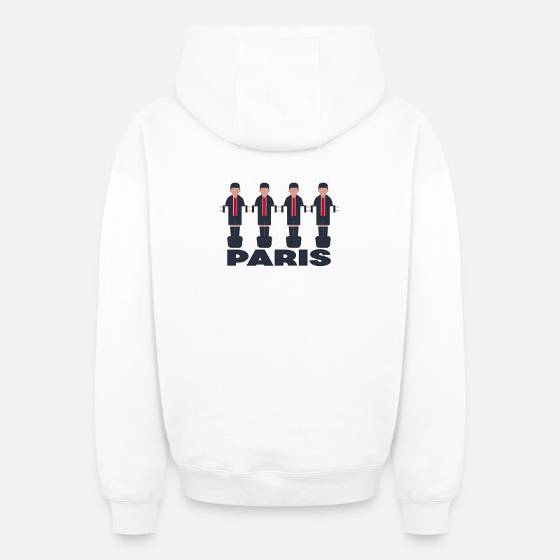 Paris - Sweat à capuche unisexe zippé oversize épais SPREAD - blanc