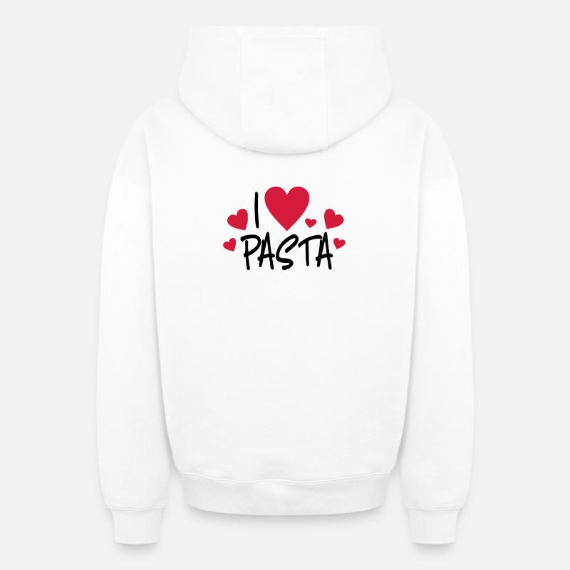 Pasta - Sweat à capuche unisexe zippé oversize épais SPREAD - blanc