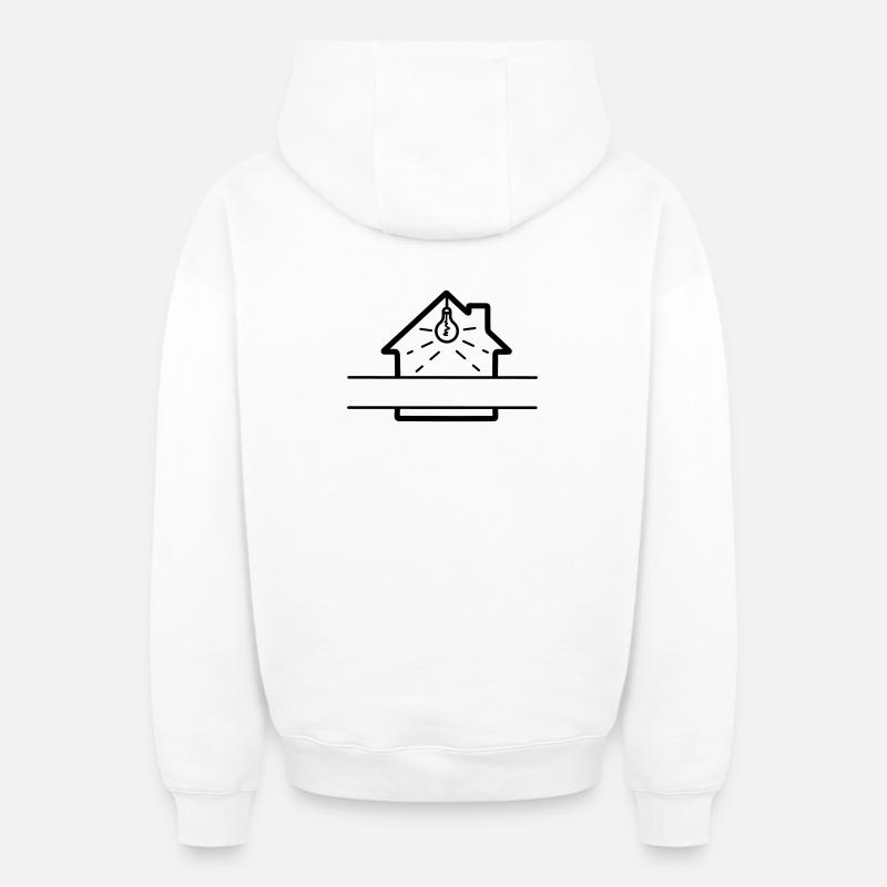 Éclairage domestique - Sweat à capuche unisexe zippé oversize épais SPREAD - blanc