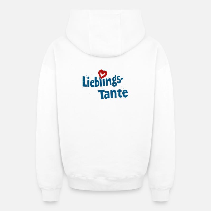 Favori - Tante - Sweat à capuche unisexe zippé oversize épais SPREAD - blanc
