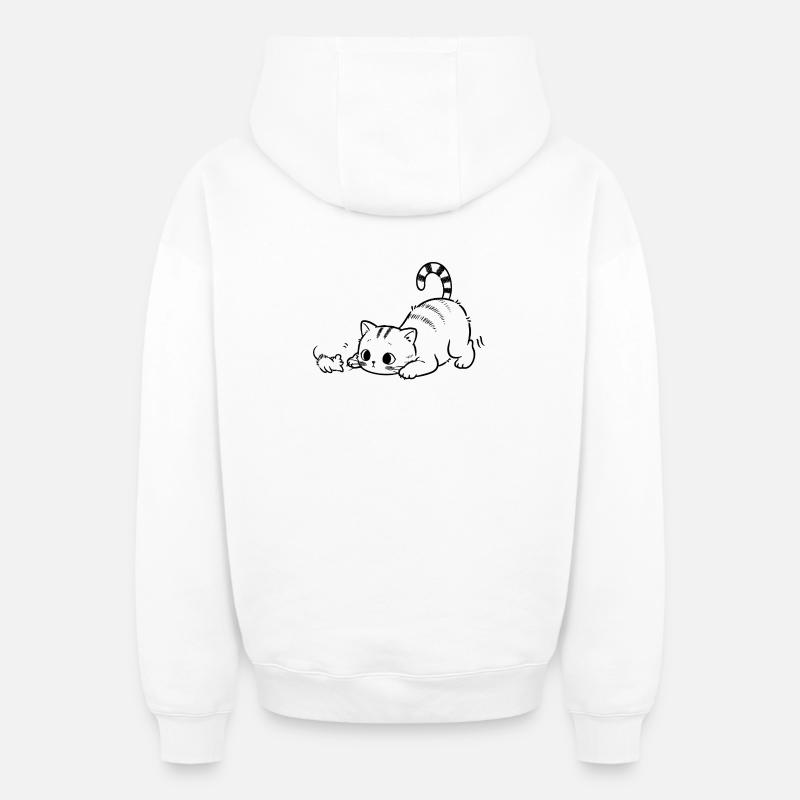 Mode bondit activé - Sweat à capuche unisexe zippé oversize épais SPREAD - blanc