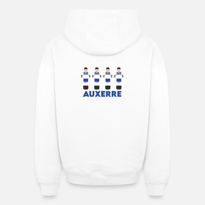Auxerre - Sweat à capuche unisexe zippé oversize épais SPREAD - blanc