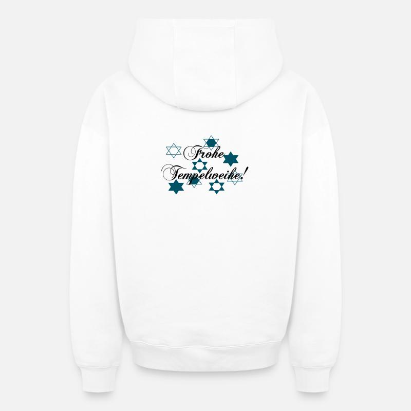 Heureuse consécration du temple - Sweat à capuche unisexe zippé oversize épais SPREAD - blanc