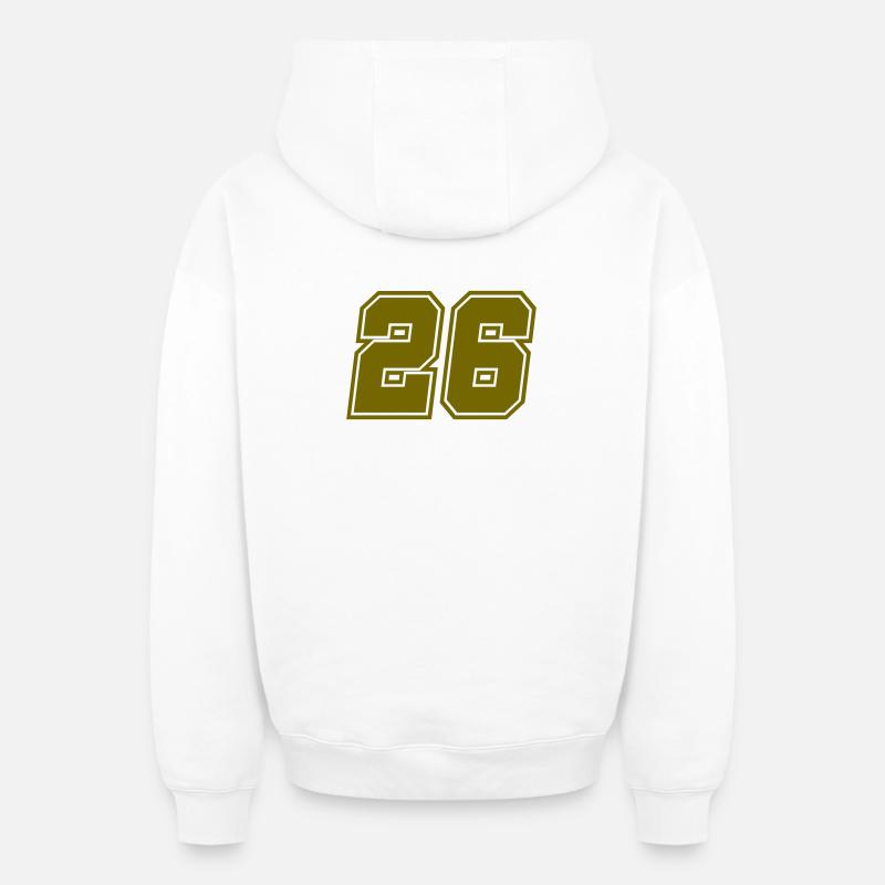 26 - Sweat à capuche unisexe zippé oversize épais SPREAD - blanc