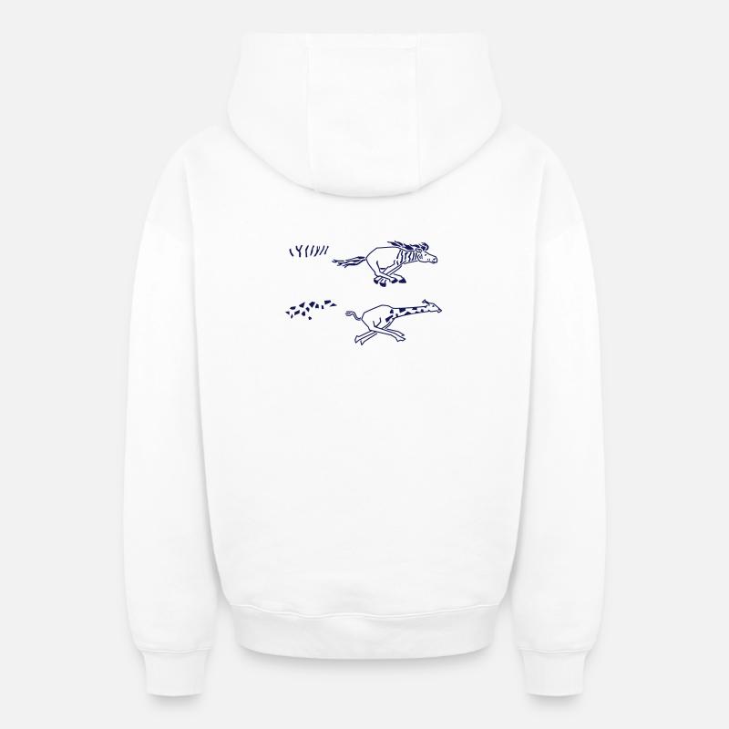 Elan - Sweat à capuche unisexe zippé oversize épais SPREAD - blanc