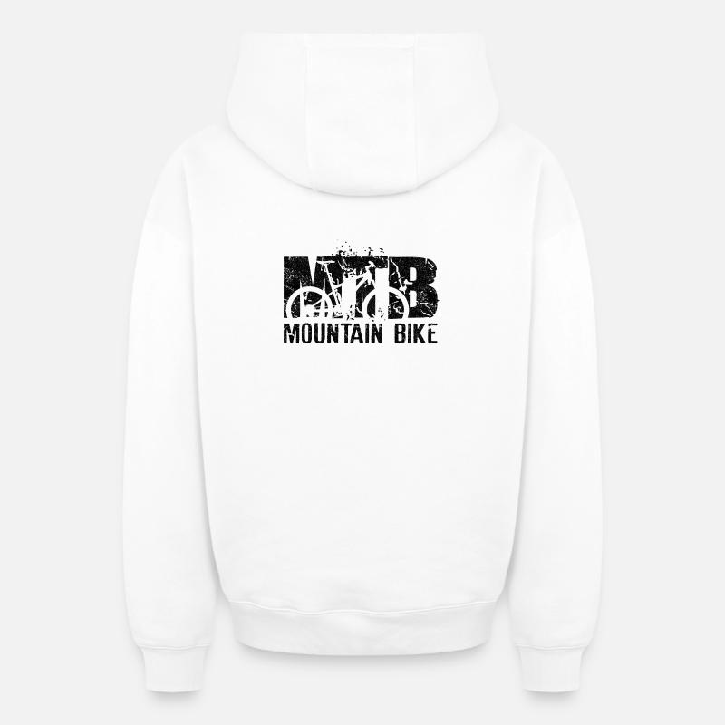 VTT - Sweat à capuche unisexe zippé oversize épais SPREAD - blanc