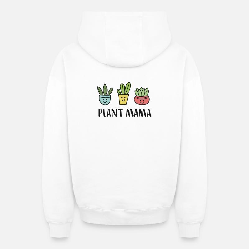 Jardin jardin jardin - Sweat à capuche unisexe zippé oversize épais SPREAD - blanc