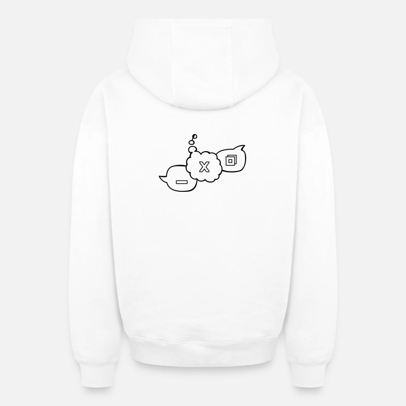 Computer speech bubbles - Oversized Heavyweight Unisex Zip Hoodie - white