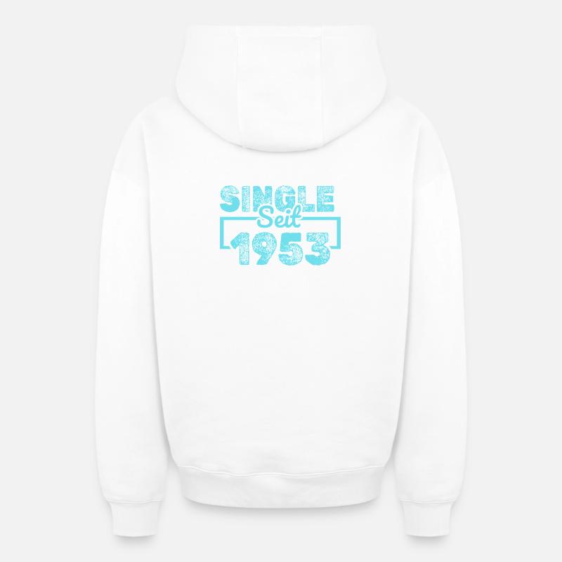 Single, 1953 - Sweat à capuche unisexe zippé oversize épais SPREAD - blanc