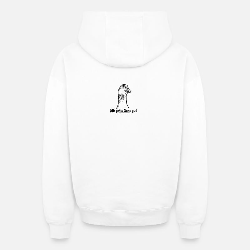Oie - Sweat à capuche unisexe zippé oversize épais SPREAD - blanc