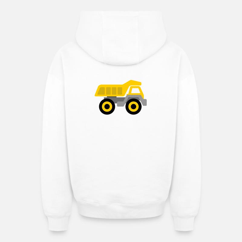 Benne - Sweat à capuche unisexe zippé oversize épais SPREAD - blanc