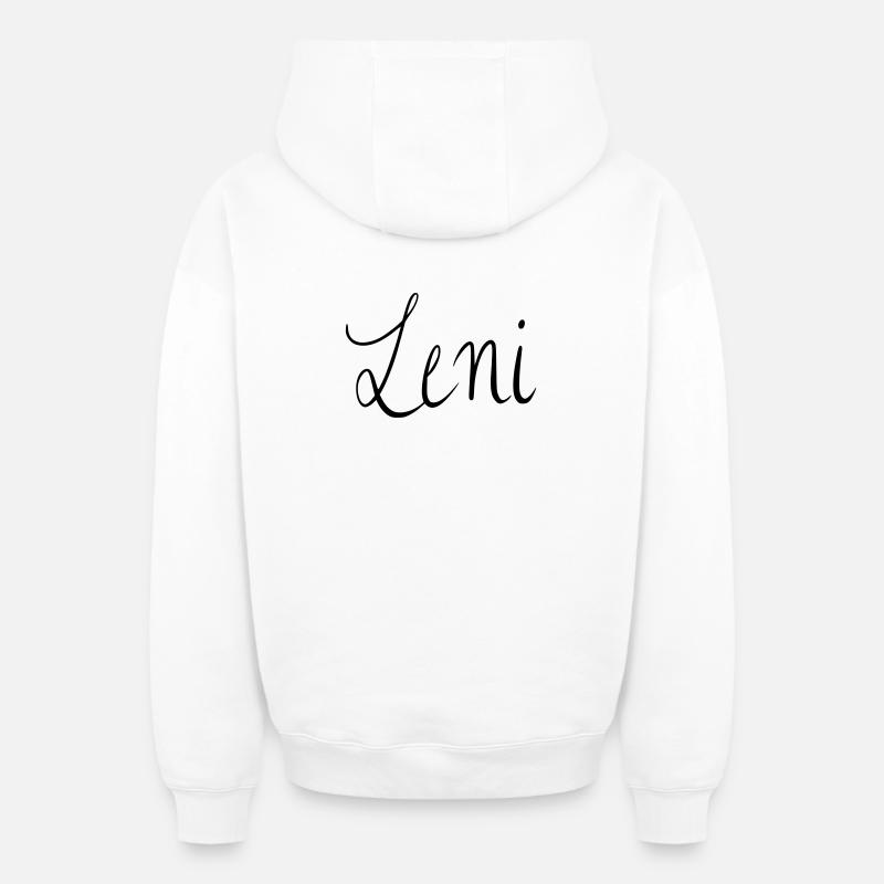 Leni - Sweat à capuche unisexe zippé oversize épais SPREAD - blanc