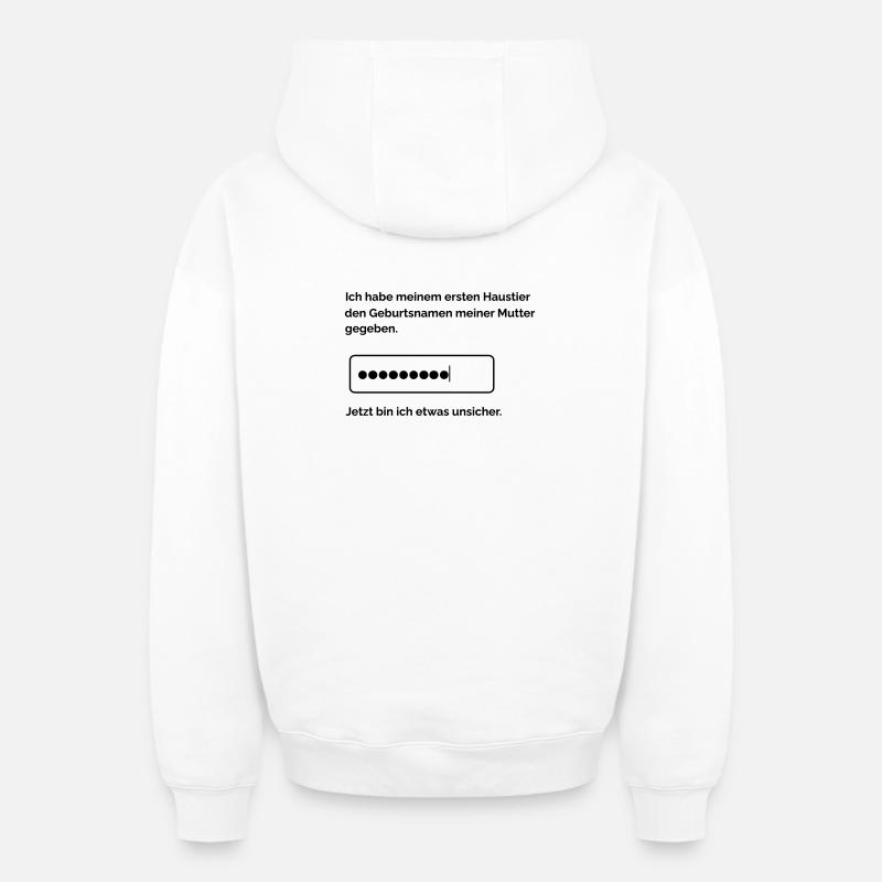Mot de passe - Sweat à capuche unisexe zippé oversize épais SPREAD - blanc