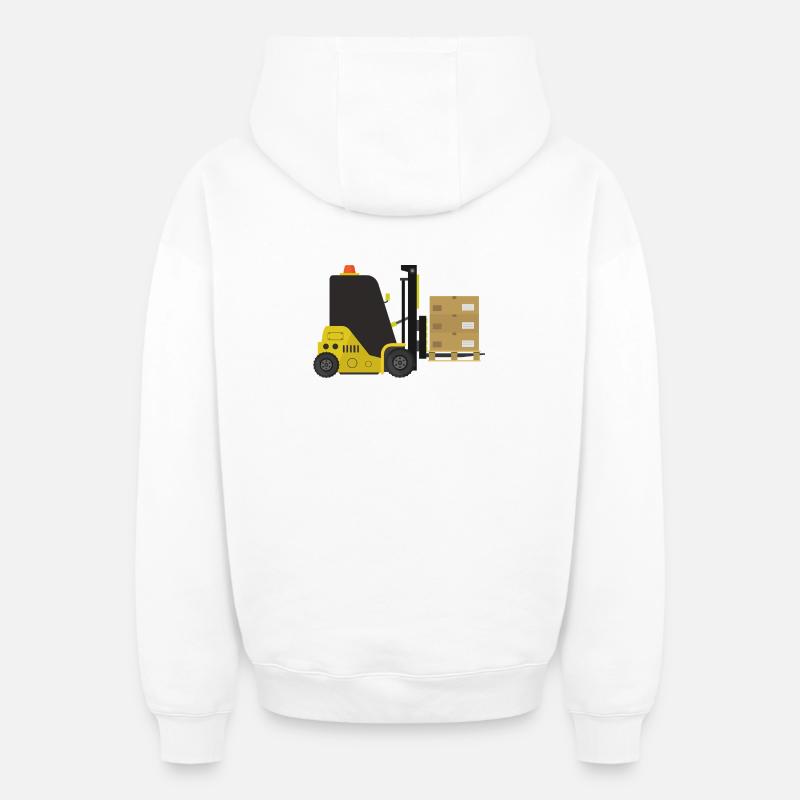 Gabelstapler - Oversized Heavyweight Unisex Zip Hoodie - Weiß