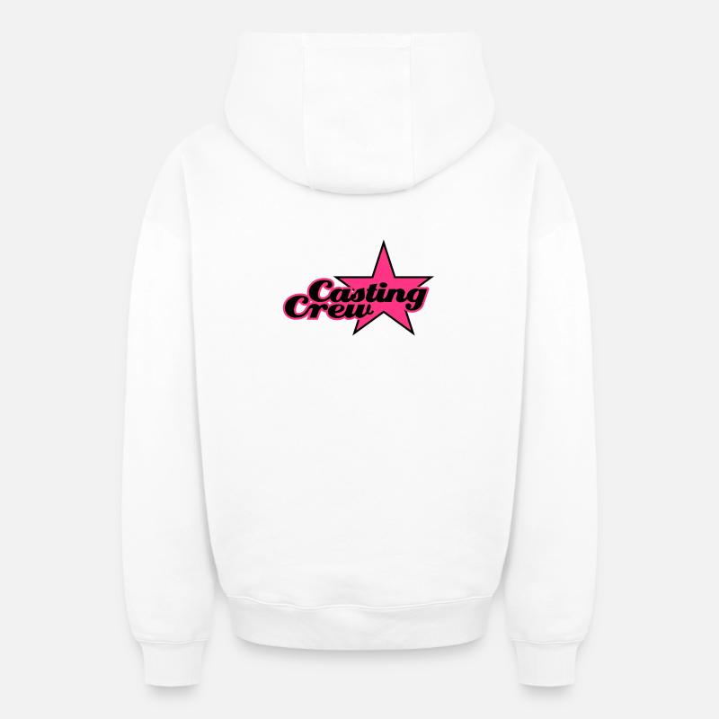 Casting Crew | Star | Stern - Sweat à capuche unisexe zippé oversize épais SPREAD - blanc