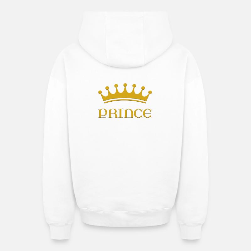Prince - Sweat à capuche unisexe zippé oversize épais SPREAD - blanc