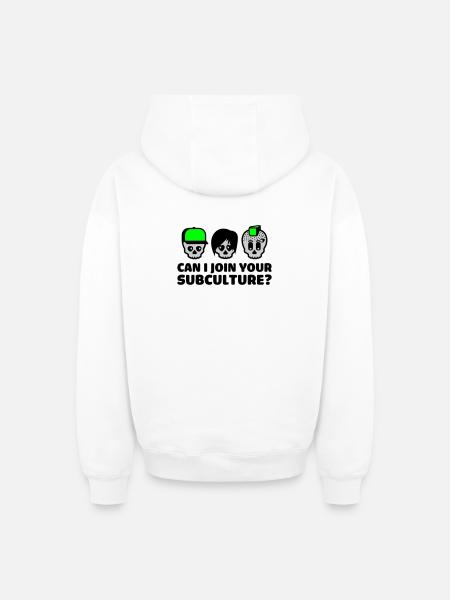 subculture - Oversized Heavyweight Unisex Zip Hoodie - white