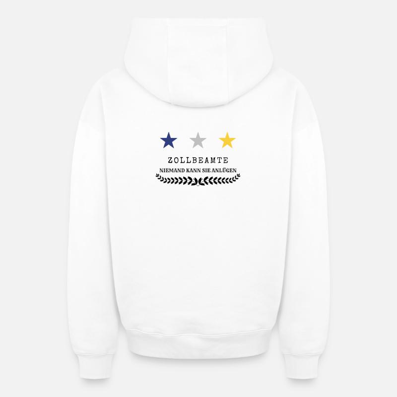 Douanier - Sweat à capuche unisexe zippé oversize épais SPREAD - blanc