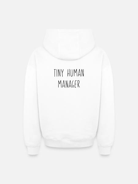 Mum's world - Oversized Heavyweight Unisex Zip Hoodie - white