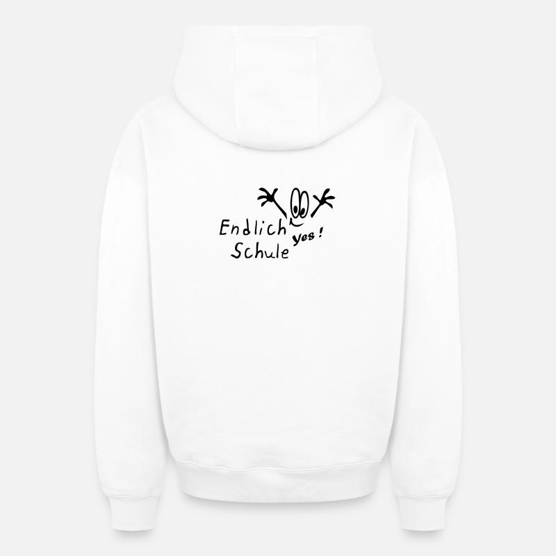 Schule, Schulanfang, Einschulung, Comic - Oversized Heavyweight Unisex Zip Hoodie - Weiß