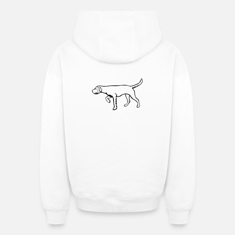 Magyar Vizsla - Sweat à capuche unisexe zippé oversize épais SPREAD - blanc