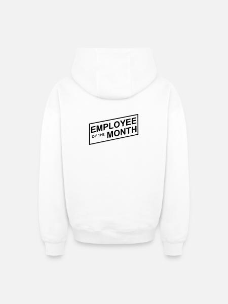Employé du mois - Sweat à capuche unisexe zippé oversize épais SPREAD - blanc