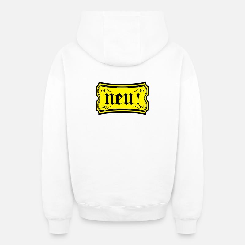 Nouveau - Sweat à capuche unisexe zippé oversize épais SPREAD - blanc