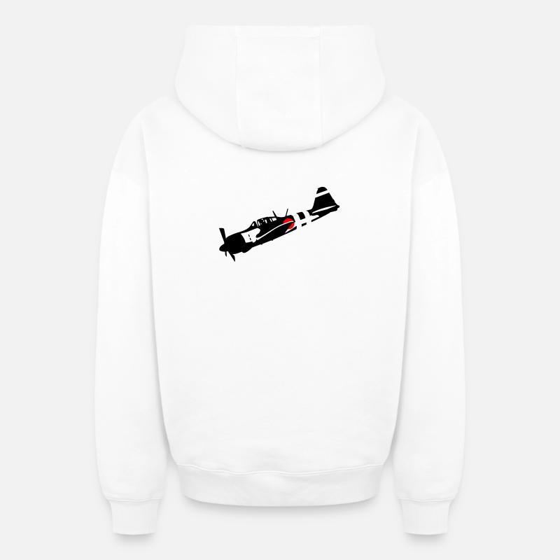 zéro - Sweat à capuche unisexe zippé oversize épais SPREAD - blanc