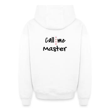 Master 2026 Diplôme - Sweat à capuche unisexe zippé oversize épais SPREAD - blanc - Dos - AI Model Male 178 light (178cm)