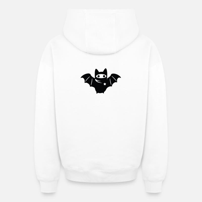 Masked Bat – Antifascisme Antifa - Sweat à capuche unisexe zippé oversize épais SPREAD - blanc