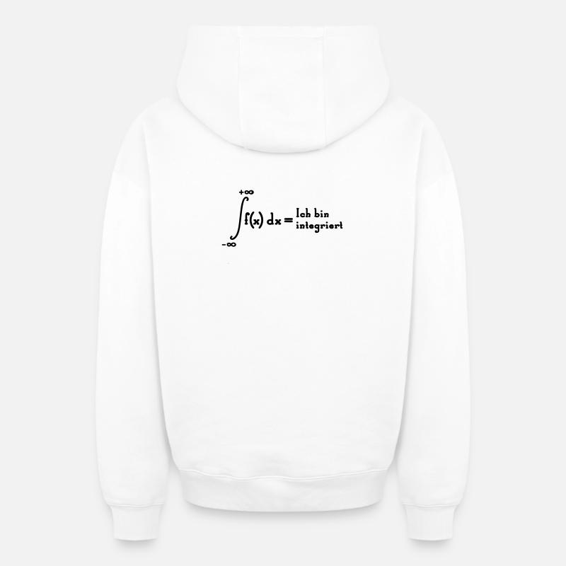 Je intégrée - Sweat à capuche unisexe zippé oversize épais SPREAD - blanc