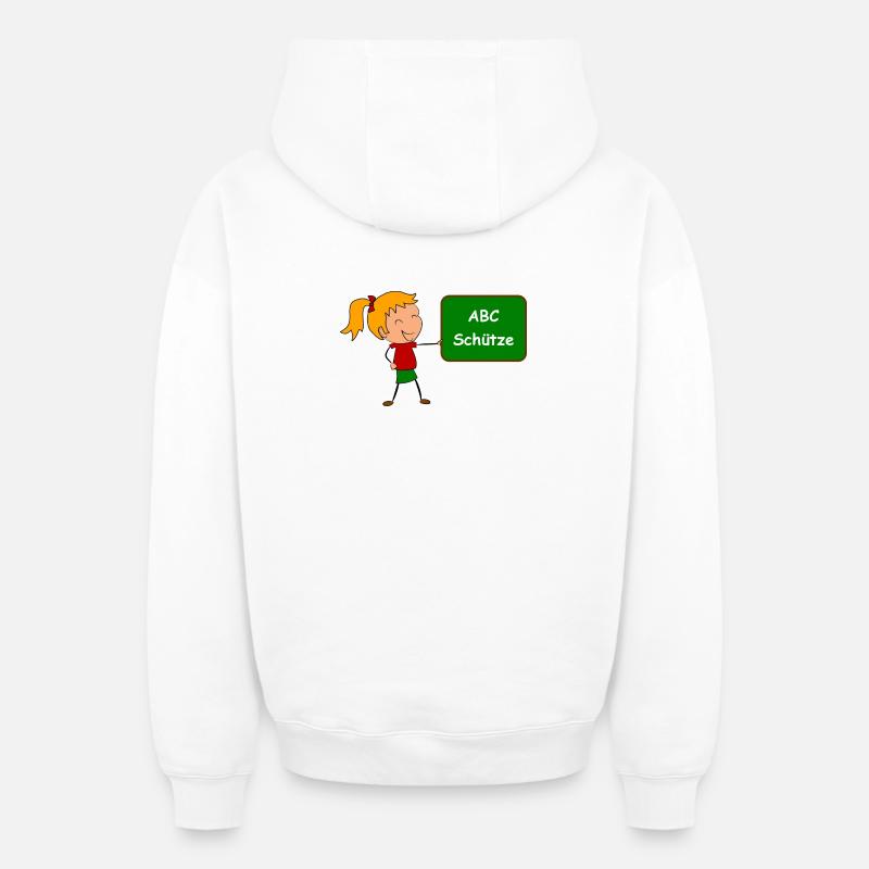 Einschulung ABC Schütze - Oversized Heavyweight Unisex Zip Hoodie - Weiß