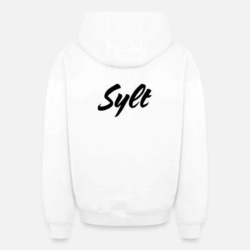 Sylt - Sweat à capuche unisexe zippé oversize épais SPREAD - blanc