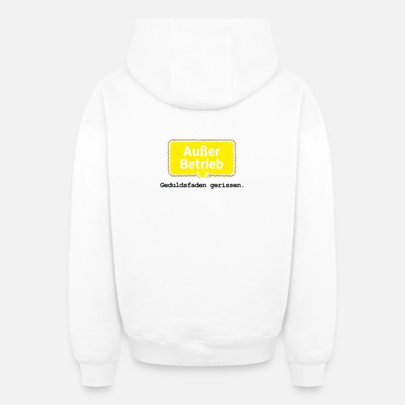 Hors d’usage – patience brisée - Sweat à capuche unisexe zippé oversize épais SPREAD - blanc