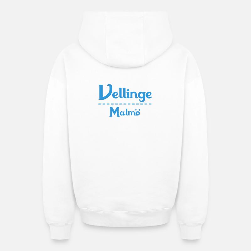 Malmö - Sweat à capuche unisexe zippé oversize épais SPREAD - blanc