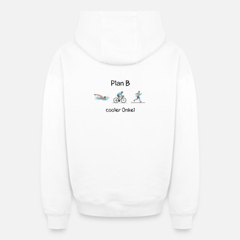 Oncle cool - Sweat à capuche unisexe zippé oversize épais SPREAD - blanc