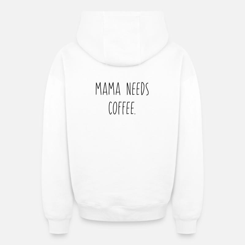 Le monde de maman - Sweat à capuche unisexe zippé oversize épais SPREAD - blanc