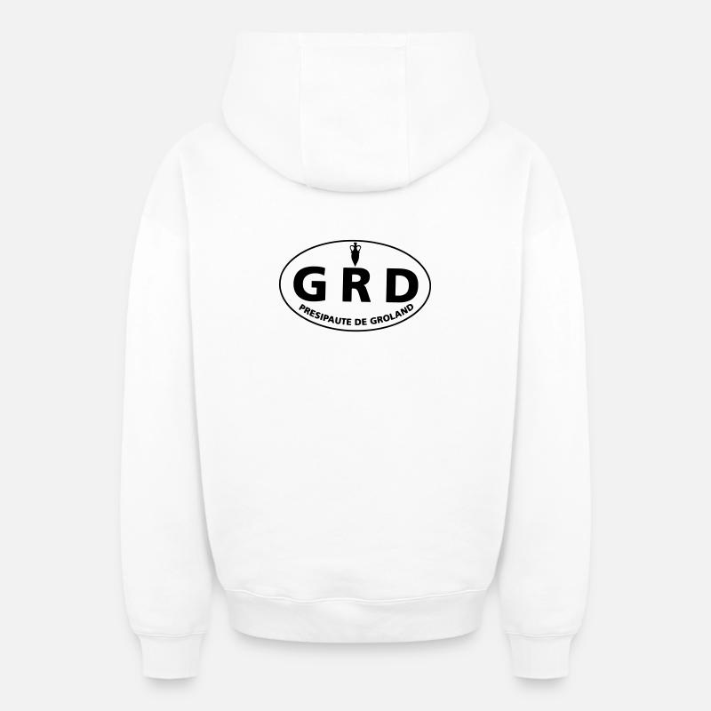 GRD - Oversized Heavyweight Unisex Zip Hoodie - Weiß