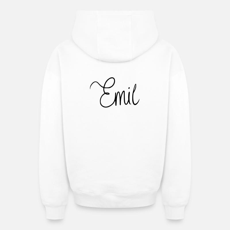 Emil - Sweat à capuche unisexe zippé oversize épais SPREAD - blanc