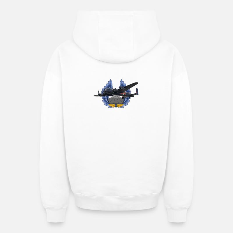 Lancaster - Sweat à capuche unisexe zippé oversize épais SPREAD - blanc