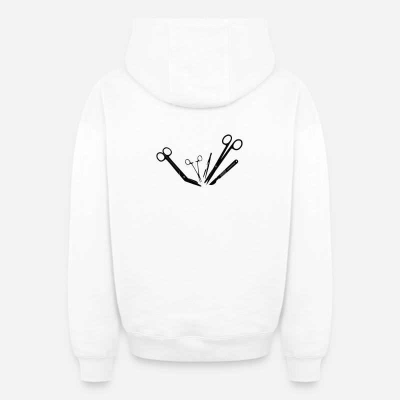 Outils d’exploitation - Sweat à capuche unisexe zippé oversize épais SPREAD - blanc