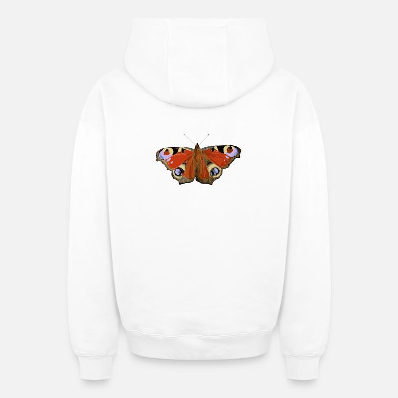 Papillon - Sweat à capuche unisexe zippé oversize épais SPREAD - blanc